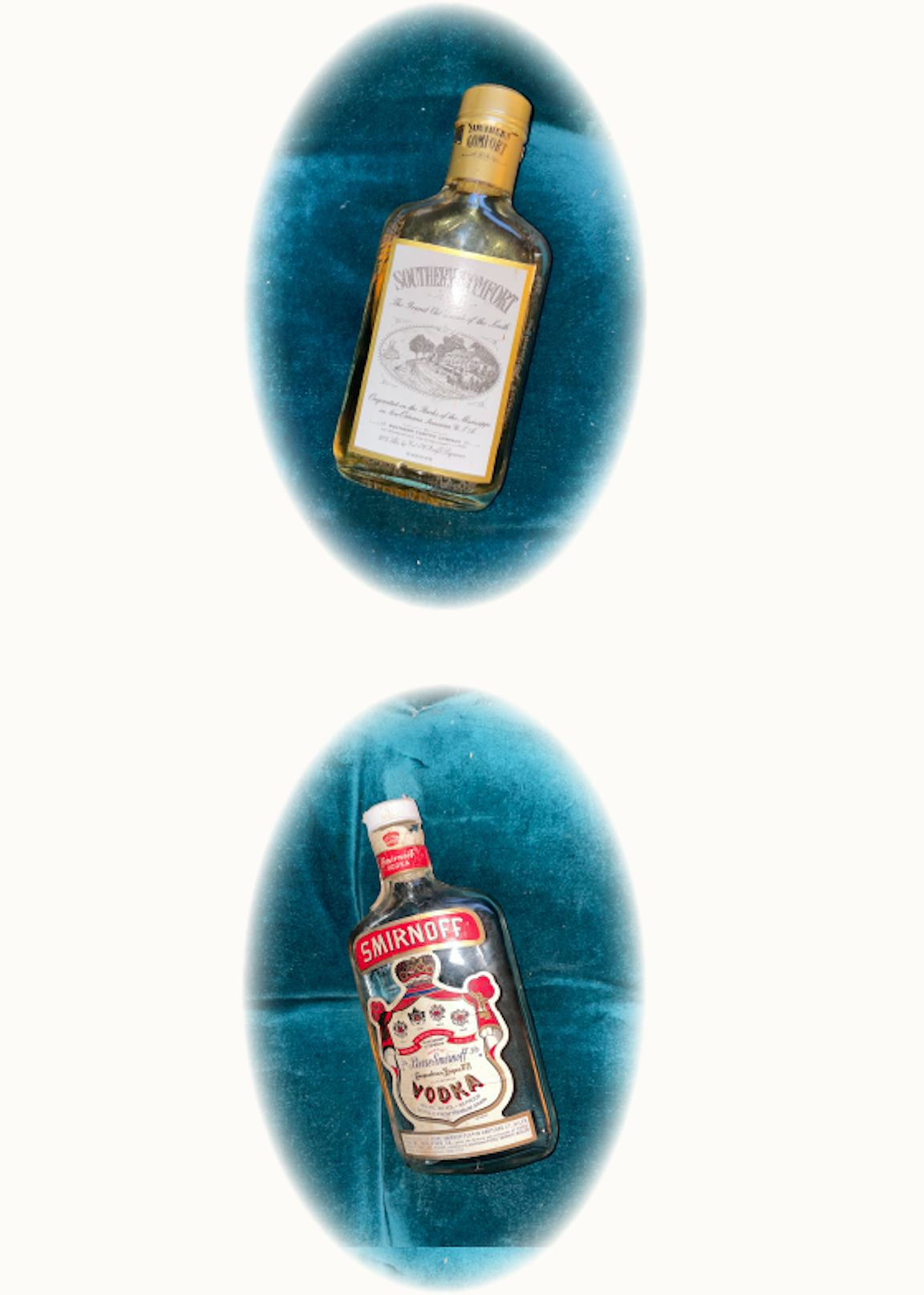 Two bottles appear in oval outlines.